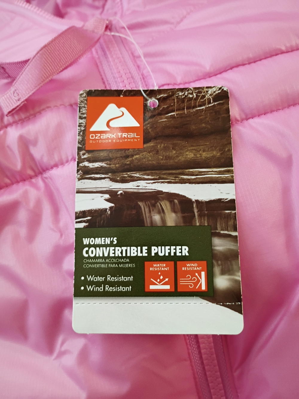 Ozark Trail Women's Convertible Puffer Jacket In Pink - Picture 5 of 11